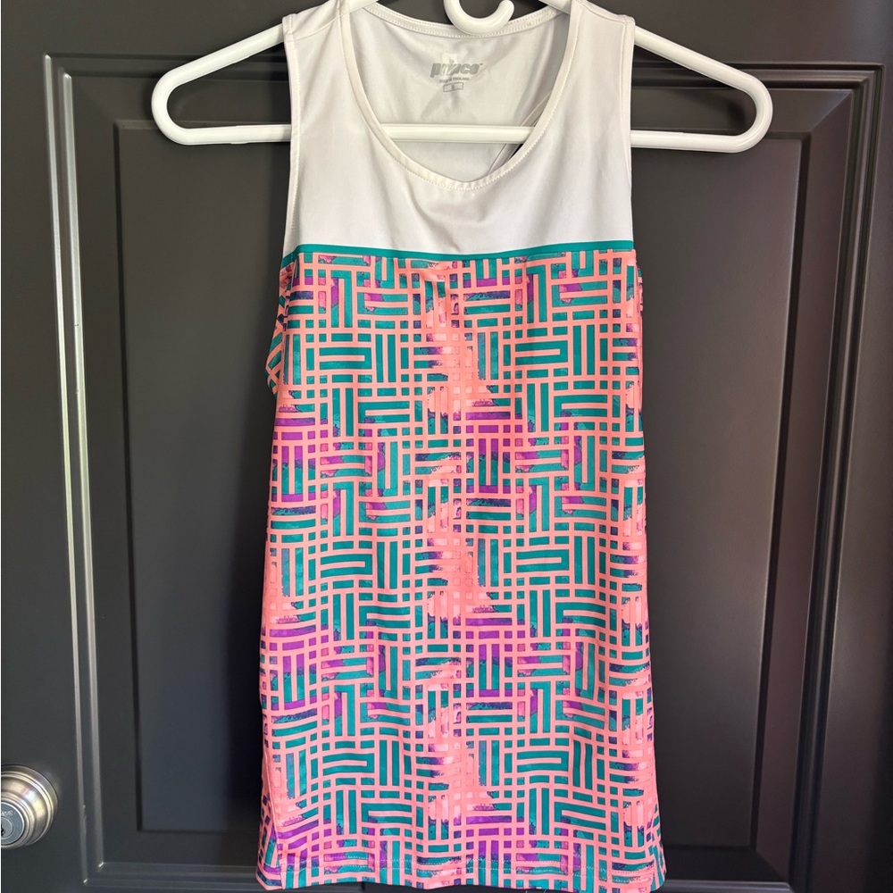 Prince White/Pink Tennis Tank